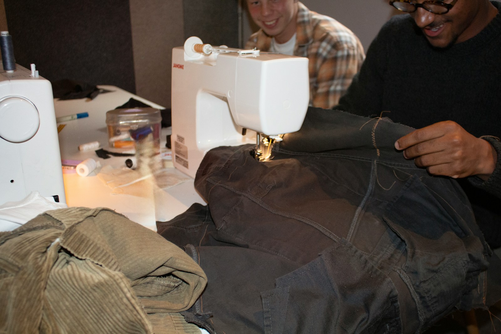 Illustrative garment makers representing cut-and-sew production