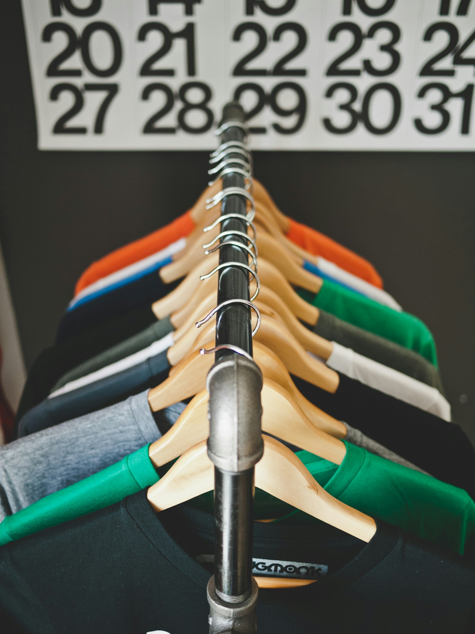 Illustrative selection of ready-made T-shirts